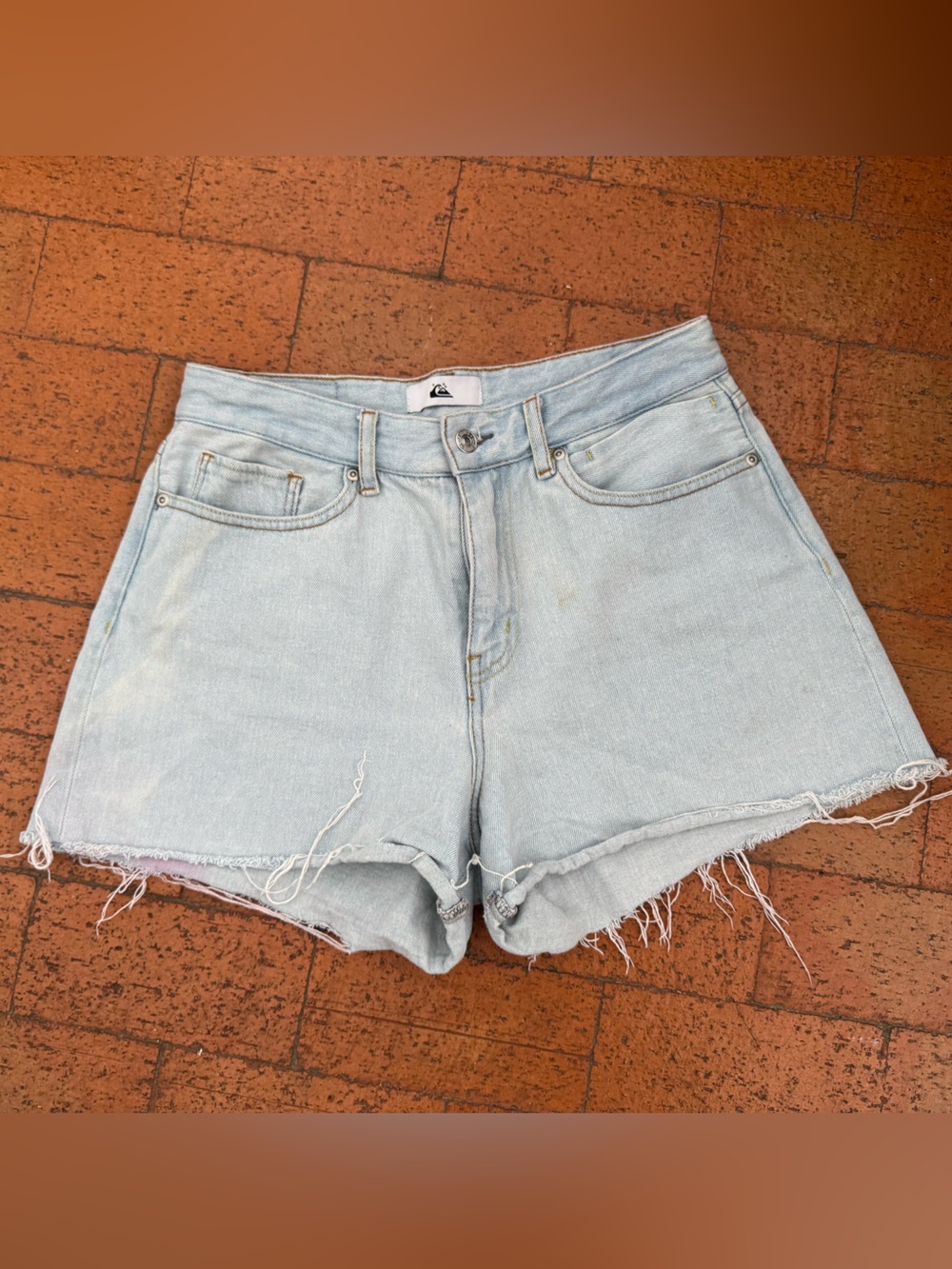Quicksilver Light Wash Denim Cutoff Shorts - Casual Women's Shorts
